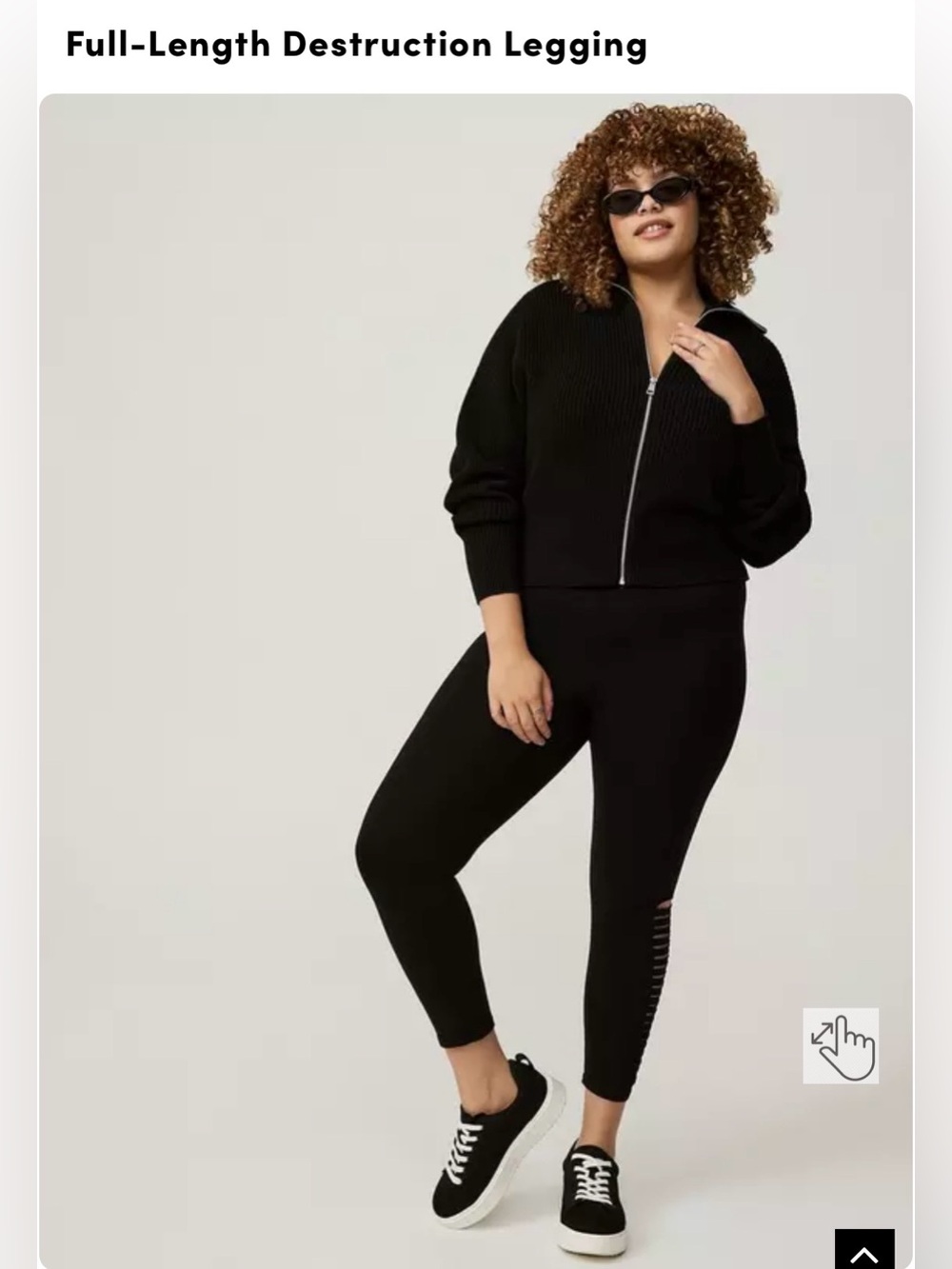 torrid Black Full-Length Destruction Legging